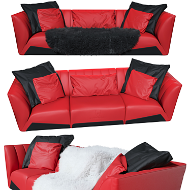 Lamborghini Sepang Leather Sofa 3D model image 1 