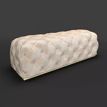 ROMA Beige Velvet Bench - Fratelli Barri 3D model image 1 