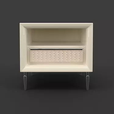 Pearl White Bedside Table: Fratelli Barri ROMA 3D model image 1 