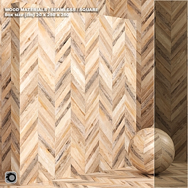 Seamless Wood Decor Set - 80 Pcs 3D model image 1 