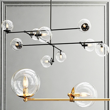 Communique 9-Light Modern Chandelier 3D model image 1 