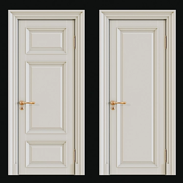 Elegant Classic Interior Doors 3D model image 1 