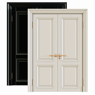 Elegant Classic Interior Doors 3D model image 1 