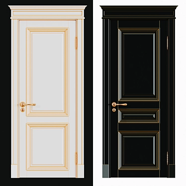 Elegant Classic Interior Doors 3D model image 1 