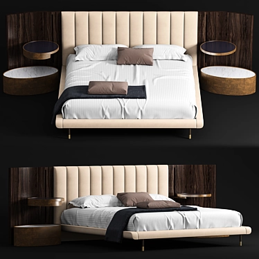 Elegant Cantori Mirage Bed 3D model image 1 