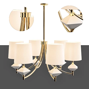 Classic Elegance: UP05 Chandelier 3D model image 1 