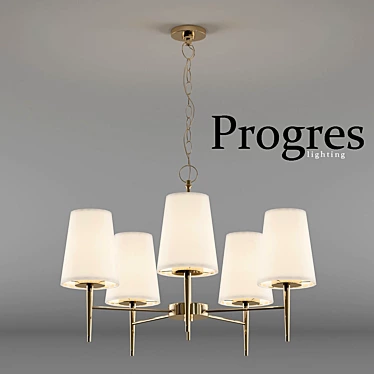 Elegant Palacio 5-Light Chandelier 3D model image 1 