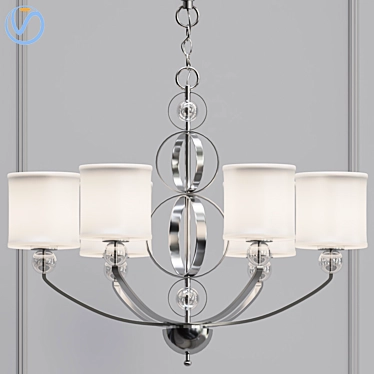 Golden Cerchi Pendant Light 3D model image 1 