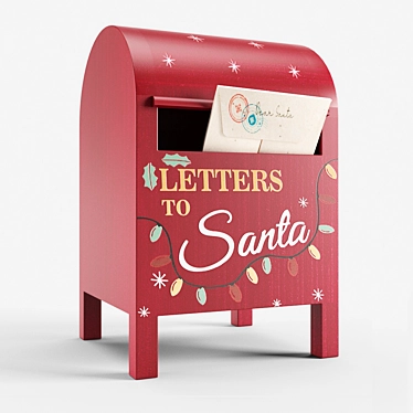 Santa's Letter Box: Magical Christmas Wish Repository 3D model image 1 