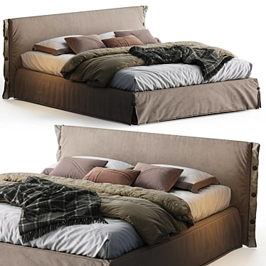 Lecomfort Gaucho Bed: Sleek and Stylish Sleep Solution 3D model image 1 