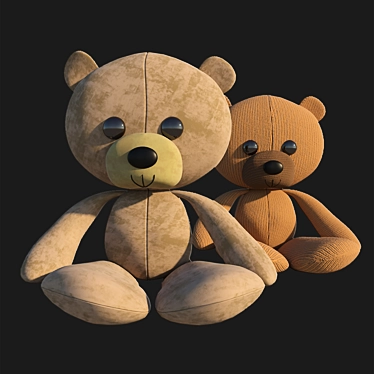 Fancy Soft Teddy Bear Toy 3D model image 1 