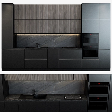 Sleek Kitchen Upgrade 3D model image 1 