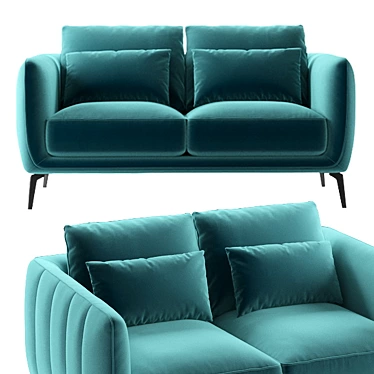 Amsterdam Double Sofa: Stylish And Comfy 3D model image 1 