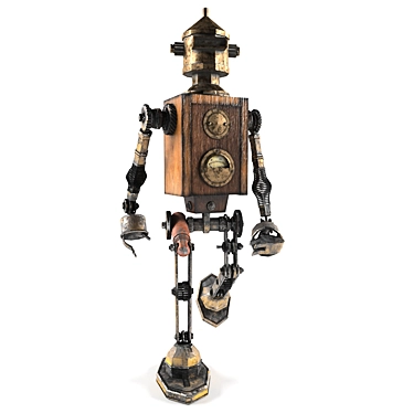 Steampunk Poly Robot - 3D Model 3D model image 1 