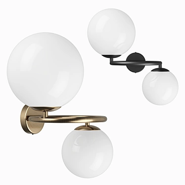 Globo Lightstar Brass Wall Sconce 3D model image 1 