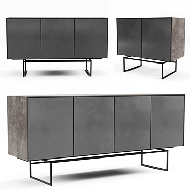 Sleek Magda Sideboards: Italian Elegance 3D model image 1 