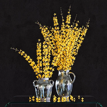 Forthright Forsythia Floral Set 3D model image 1 