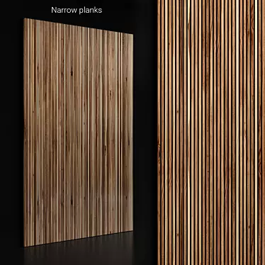 Elegant Wood Wall Planks 3D model image 1 