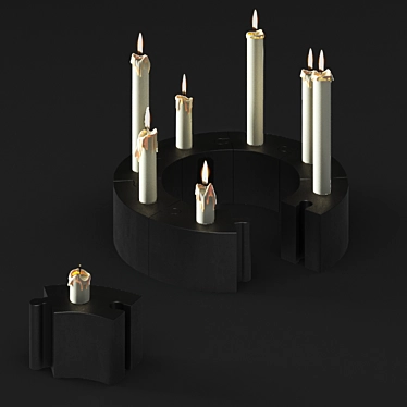 Versatile Puzzle Candlestick 3D model image 1 