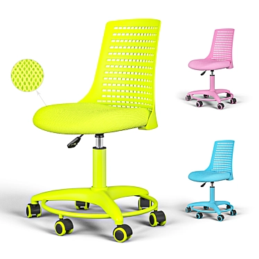 TechKiddy Mesh Computer Chair 3D model image 1 