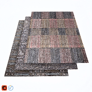 Himalayan Bliss: Sathi Wool Carpets 3D model image 1 