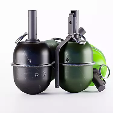 Rugged RGD-5 Grenade: Low-Poly All-Metal Game Model 3D model image 1 