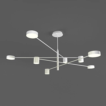 Elegant Motvikt White Pendant Light 3D model image 1 