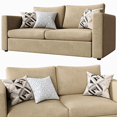 Comfy Scandinavian Sofa Accent 3D model image 1 