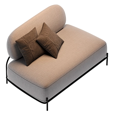 Pawai: Stylish and Compact Sofa 3D model image 1 