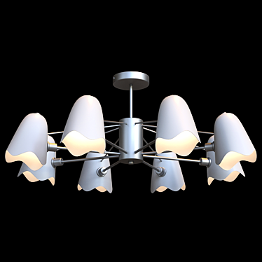 Freya Manon Silver Metal Chandelier 3D model image 1 