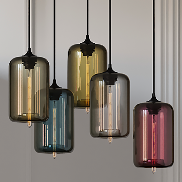 Sleek Pod Pendant Lamp 3D model image 1 