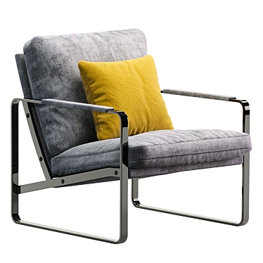 Fabricius Knoll Armchair: Sleek, Modern Design 3D model image 1 