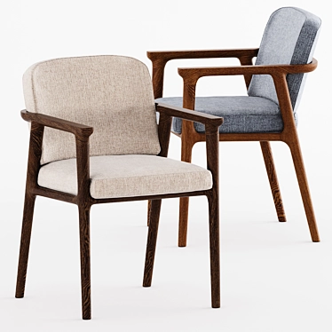 Modern Elegance: Zio Dining Chair 3D model image 1 