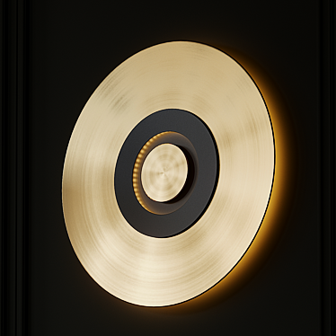 Satin Brass Earth Sober Wall Lamp 3D model image 1 