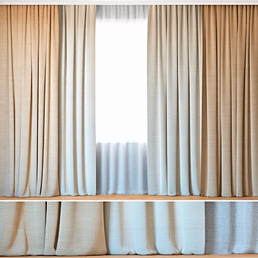 Elegant Curtains Set | ROHI Topia 3D model image 1 