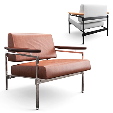 Sleek Beto Lounge Chair: Classic Design, Premium Materials 3D model image 1 