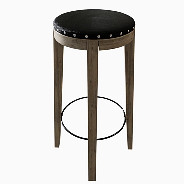 Modern Wood Bar Stool - LMZ-701H 3D model image 1 