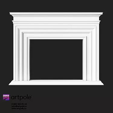 OM Plaster Decorative Fireplace | Artpole 3D model image 1 