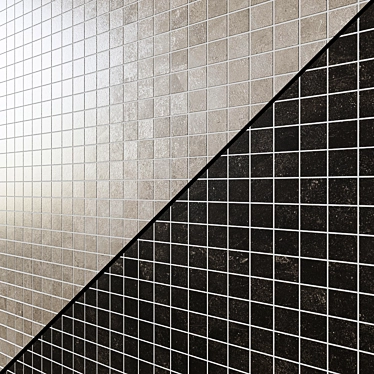 Drift Mosaic Tiles: White, Light Grey, Blu, Rose & Dark (31.5x31.5cm) 3D model image 1 