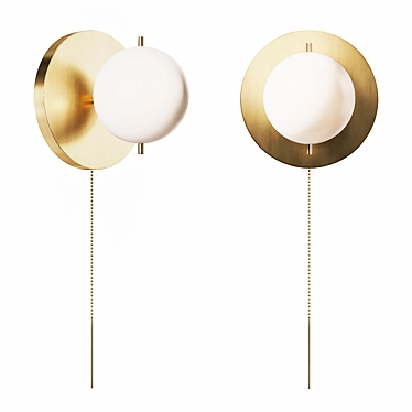 Postmodern Brass Wall Lamp - SIGNAL SCONCE 3D model image 1 