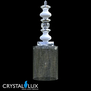 Title: Modern Art Deco Pendant - Crystal Lux MATEO SP1 WHITE 3D model image 1 