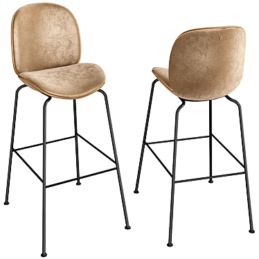 Elegant and Stylish Gubi Beetle Bar Chair 3D model image 1 
