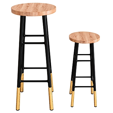 Stylish Emery Counter Stools 3D model image 1 