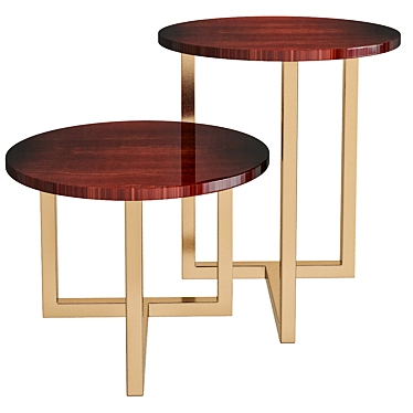 Elegant Twins Coffee Table 3D model image 1 