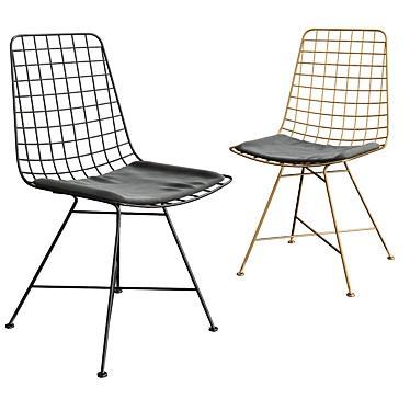 Sleek Black GRID Chair 3D model image 1 