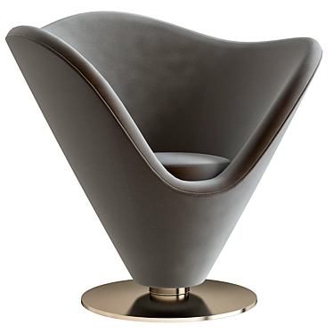 Swivel Fabric Armchair: ELFE by Roche Bobois 3D model image 1 