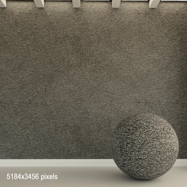 Vintage Concrete Wall Texture 3D model image 1 