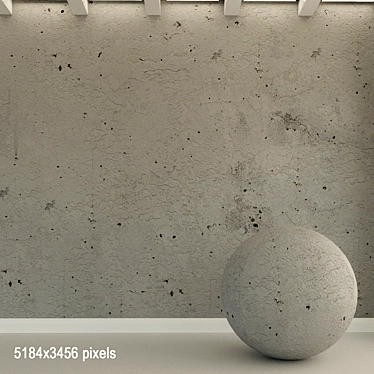 Vintage Concrete Wall Texture 3D model image 1 