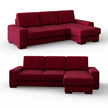 Modern Manchester Corner Sofa 3D model image 1 