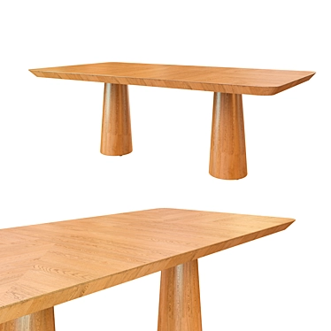 Scandinavian Elegance: Ogetti Ingrid Dining Table 3D model image 1 